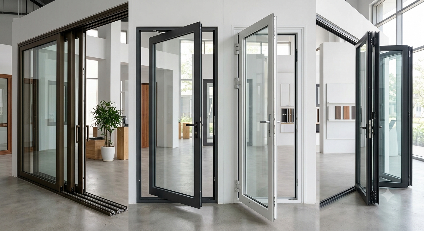 Đặc điểm cấu trúc và nguyên lý vận hành của từng loại cửa