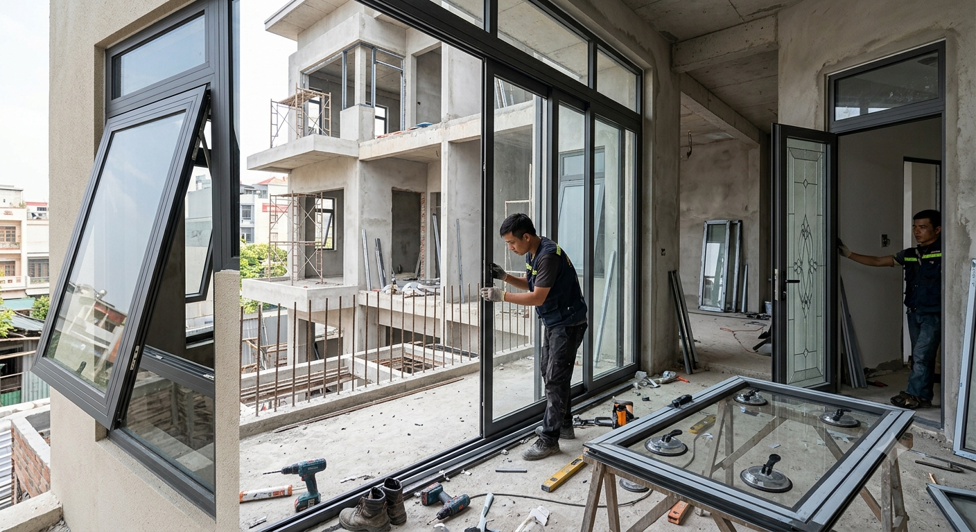 Các kiểu mở cửa nhôm Xingfa phổ biến và ứng dụng thực tế